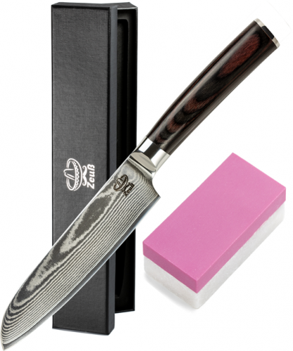 Zeuß Santoku Damastmesser Küchenmesser LH Lifestyle Kochmesser